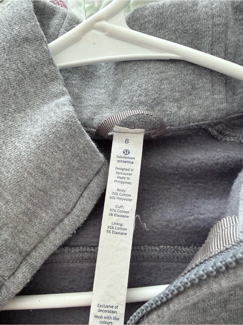 Lululemon grey zip up - Picture 3 of 4